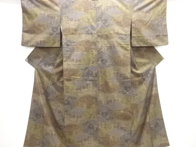 JAPANESE KIMONO / TSUMUGI / FLORAL PLANTS